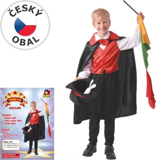 Kids’ carnival costume wizard 110–120 cm