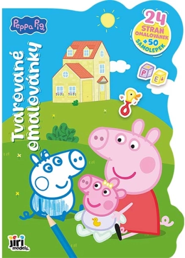 Kujukujulised värvimislehed Põrsas Peppa kleepsudega - 1 tk