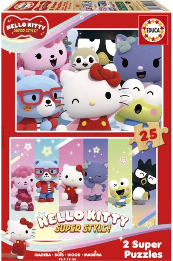 Educa wooden puzzle Hello Kitty 2x25 pieces
