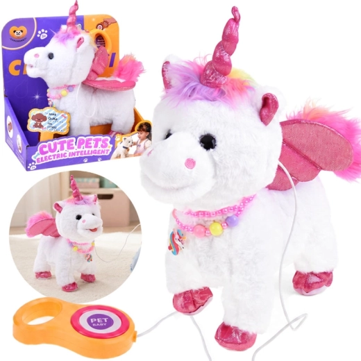 Interactive Unicorn on a Leash – walks, sings and moves its head