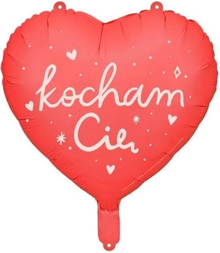 Fooliumõhupall süda „Kocham Cię“ 45 cm – 1 tk