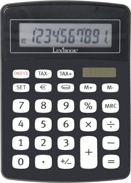 Lexibook multifunctional 12-digit desktop calculator with backlit display