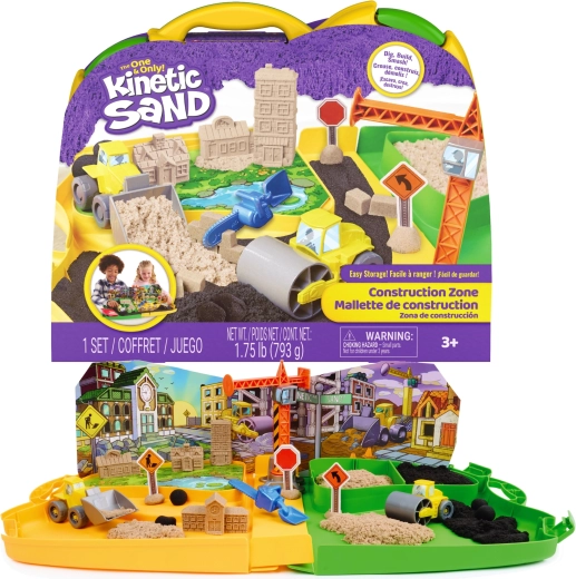 Kinetic Sand ehitusplats – 793 g kineetilist liiva ja tarvikud