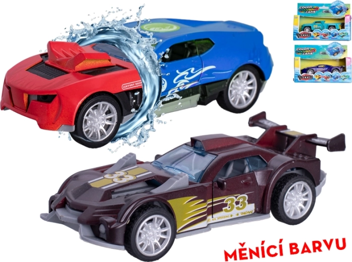Metallist auto 12 cm hoorattaga ja värvimuutusega