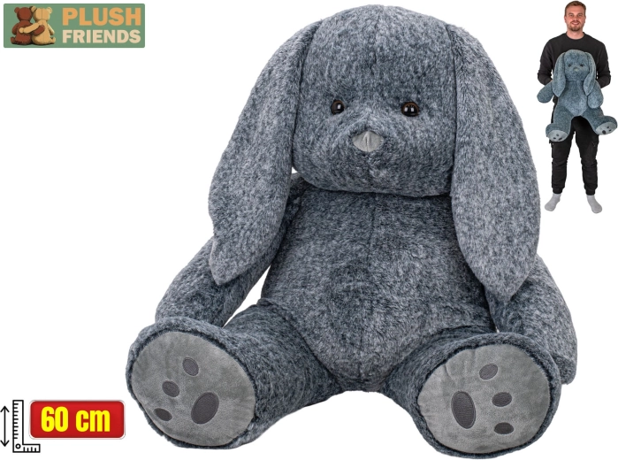 Istuv plüüsjänes 60 cm hall Plush Friends