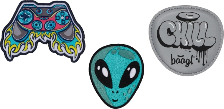 Vahetatavad märgid BAAGL Baaglies – komplekt Chill, 3 tk