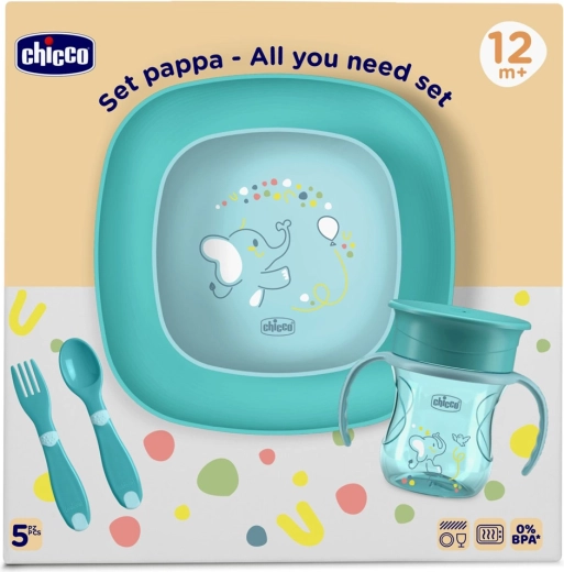 Chicco söögikomplekt lastele 12k+ sinine