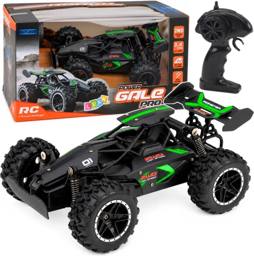 Off-road RC car 1:18, 2.4 GHz, black-green, up to 15 km/h