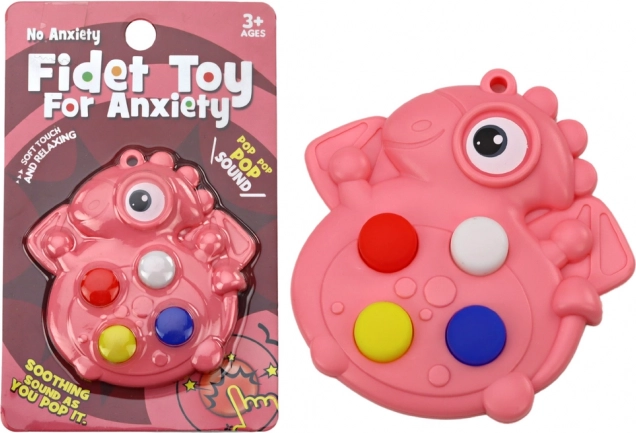 Roosa dinosaurus Pop It antistressmänguasi