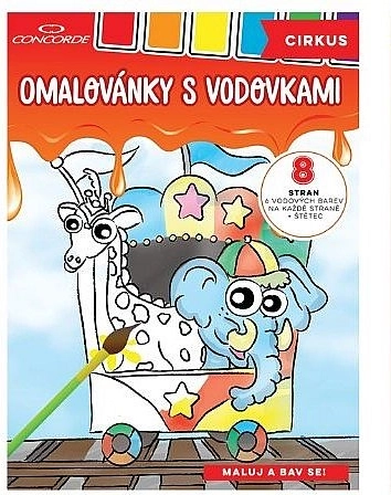 CONCORDE tsirkuse veevärvidega värviraamat A4
