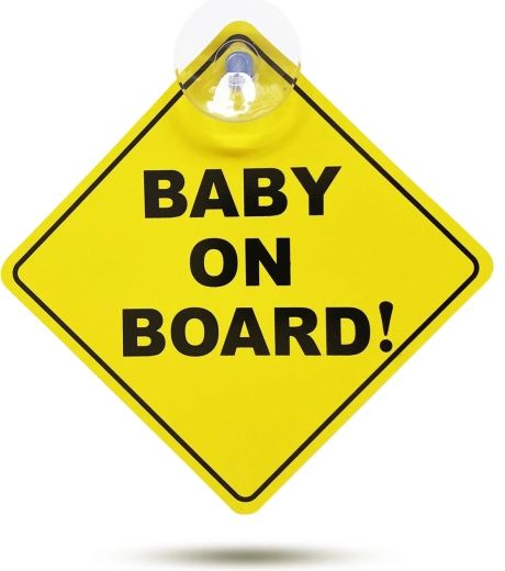 Baby on Board Sign with Suction Cup