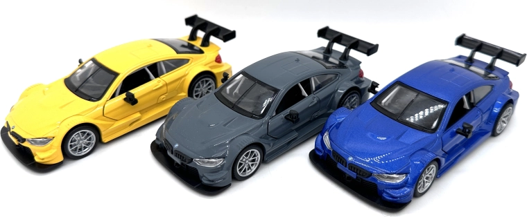 Metallist mudel BMW M4 DTM tulede ja helidega (3 varianti)
