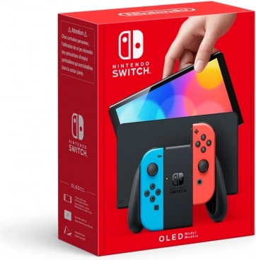 Nintendo Switch OLED-mudel, neoonsinine ja -punane