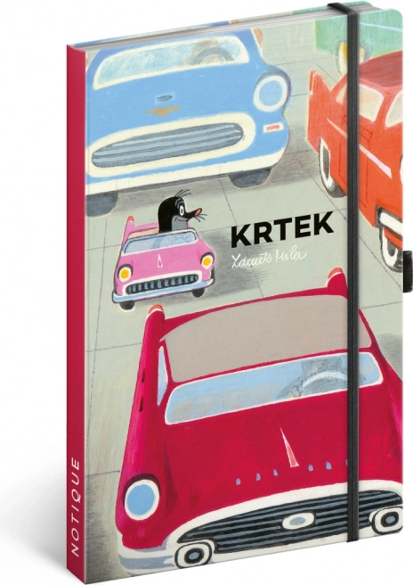 Notebook Mole and Little Car, ruled 13 × 21 cm