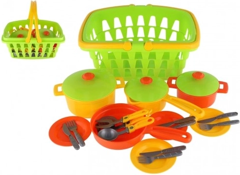 Kids’ Kitchen Set with Large Basket