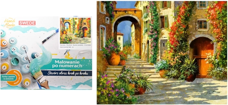 Paint by Numbers – Alley in a Small Town