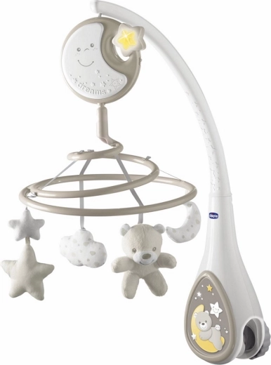 Chicco voodikarussell ja riputatav mänguasi 3-in-1 Next2Dreams neutral