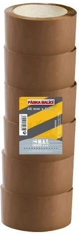 Packing tape 48 × 66 m brown, set of 6 pcs