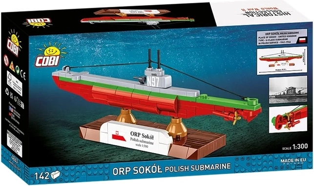 Cobi WWII ORP Sokół Poola allveelaev 1:300