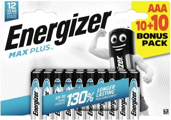 Energizer Max Plus leelispatareid AAA 20 tk (10+10)