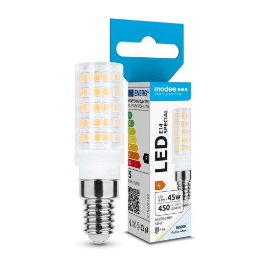 Modee Lighting LED-keraamiline pirn E14 4,3 W külm valge 360°