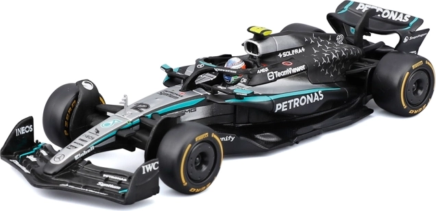 Bburago F1 mudel Mercedes-AMG Petronas W16 2025 Kimi Antonelli 1:43 dekoratiivses karbis