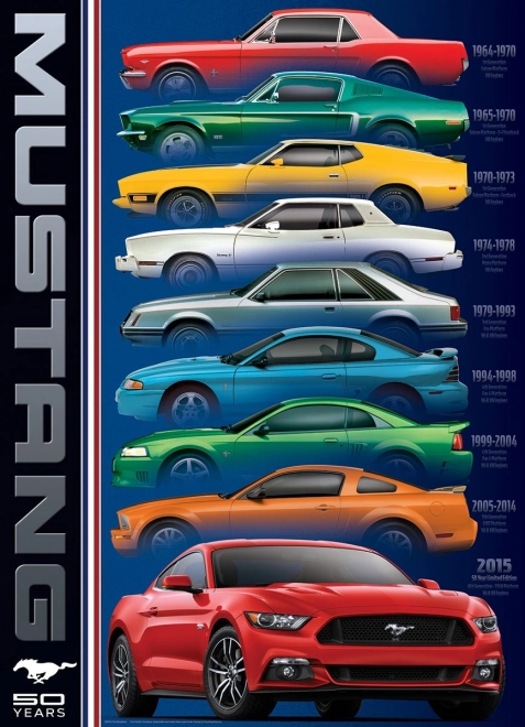 EUROGRAPHICS pusle 50 aastat Ford Mustangit – 1000 tükki