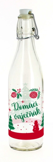 Patendkorgiga pudel 540 ml koduse munalikööri jaoks