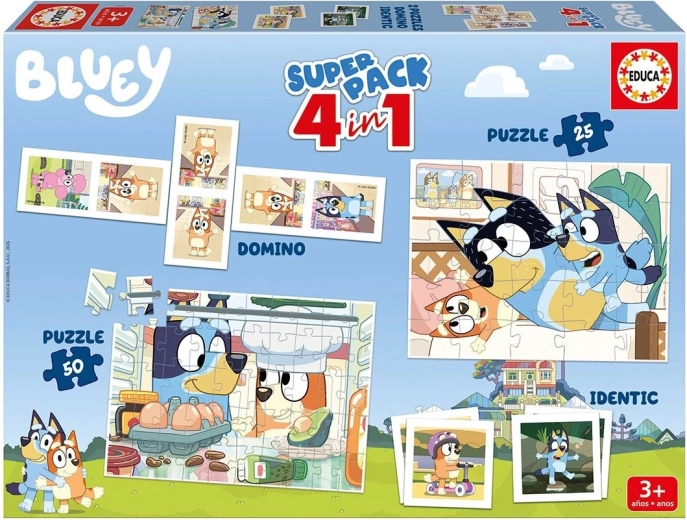 Educa mängukomplekt Bluey 4 ühes