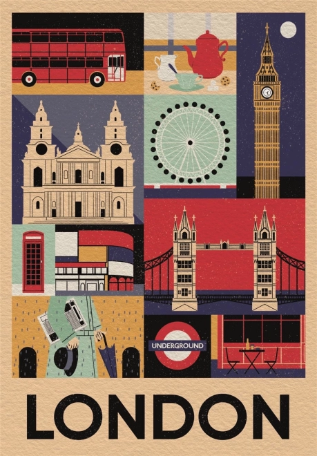 Pusle 1000 tükki Style in the City London – kompaktne karp CLEMENTONI