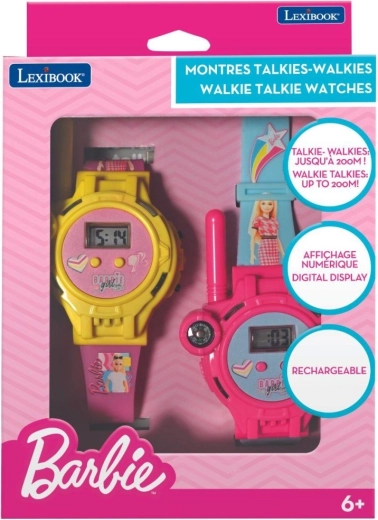 Kids’ Walkie‑Talkie Watches BARBIE 200 m – Rechargeable Set of 2