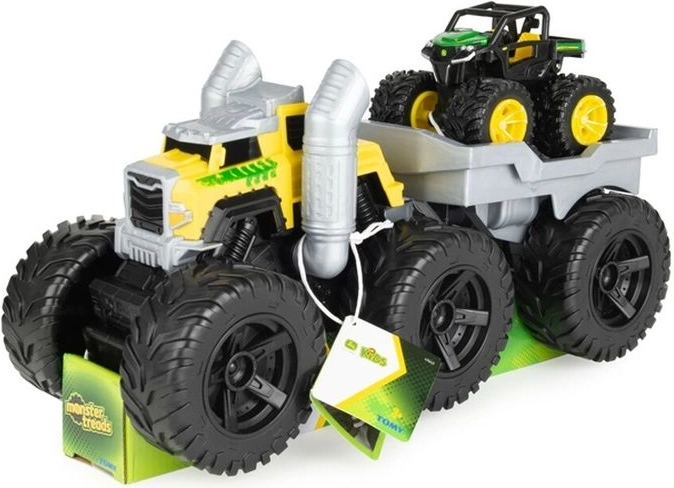 Tomy John Deere Monster treads roaring rev up hauler – monster truck’i komplekt koos veoki ja Gator-sõidukiga