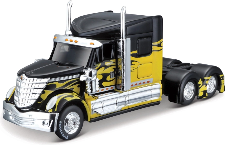 Maisto Design Custom Rigs International Lone Star Black and Yellow 1:64