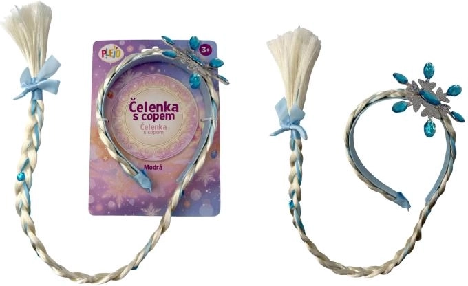 Plejo headband with braid blue