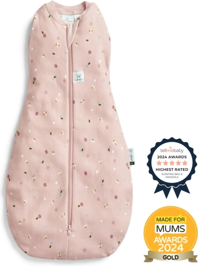 Ergopouch mähkimistekk ja magamiskott 2in1 Cocoon daisies 0,2 tog (3–6 kuud, 6–8 kg)