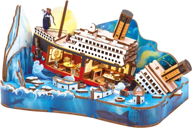 2Kids Toys 3D wooden puzzle miniature scene Titanic - 1 piece