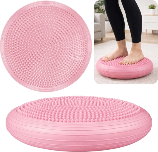 Tasakaalu senzomotoorne ogadega ketas 34 cm – roosa