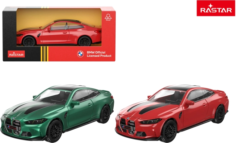 Metallist mänguauto Rastar BMW M4 CS 1:43 roheline - 1 tk