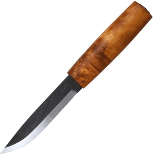 Helle Viking väli- ja jahinoa 11 cm, juurekasepuit, nahktupp
