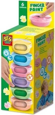 SES Creative pastelsed näpuvärvid 6 tk (45 ml)