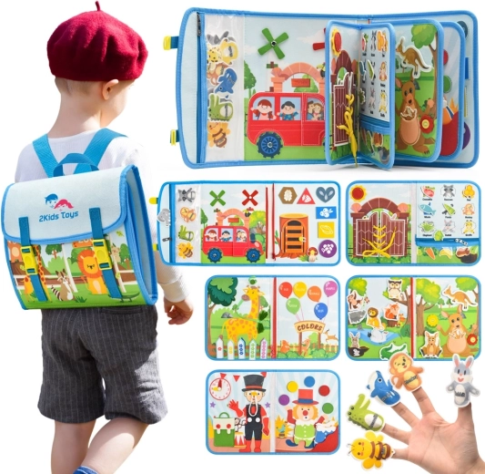 2Kids Toys sensory busy book backpack - 1 piece