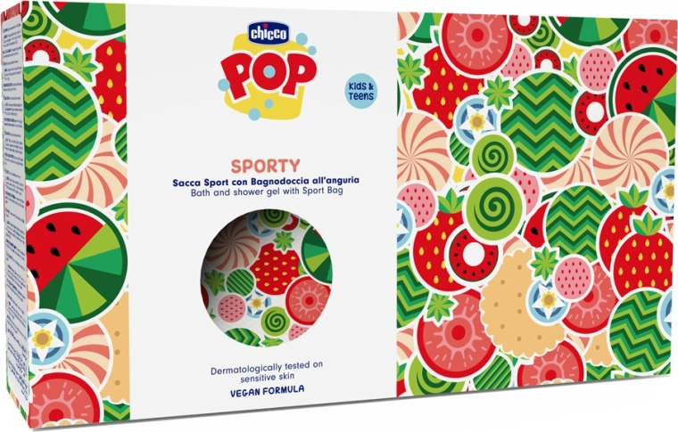 Chicco POP duši- ja vannigeel Watermelon splash 300 ml sportliku kotikesega