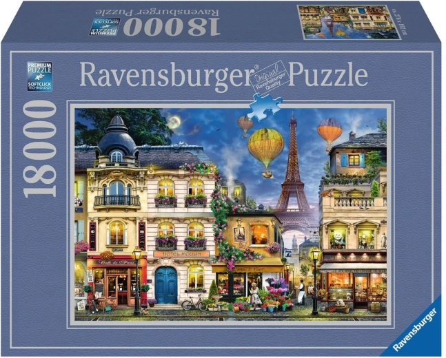 Ravensburgeri pusle Öine jalutuskäik Pariisis 18000 tükki