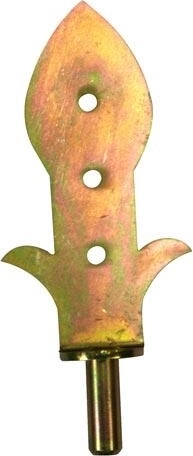 Decorated strap hinge handle Zn yellow Farmer/Maid