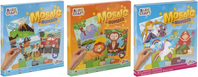 Kreatiivne numbrite järgi mosaiigikomplekt 22 × 22 cm – 3 pilti