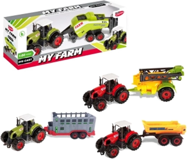 Metalltraktor haagisega hoorattamehhanismiga