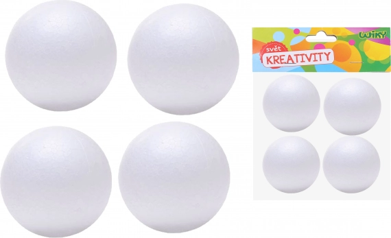 Dekoratiivsed polüstüreenist pallid 7 cm, 4 tk