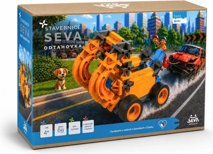 Seva mini puksiirauto – ehituskomplekt 69 osaga