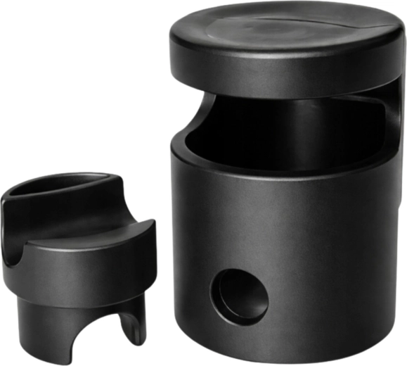 Plastist trampoliini posti kork ("grzybek") rõngaga, must 25 mm