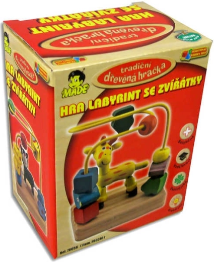 Puidust loomadega labürint motoorika arendamiseks – 1 tk
